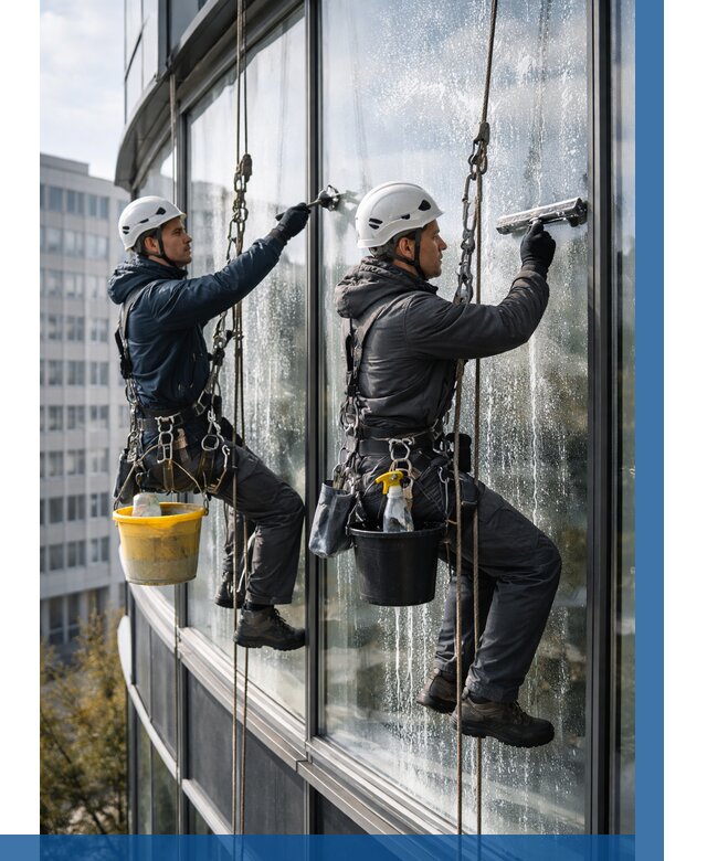 Мойка панорамных окон в Ухте от 354 р. заказать у ВЫСОТНИК-Хта