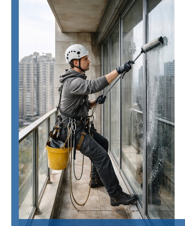 Профессиональная мойка балконного остекления в Ухте