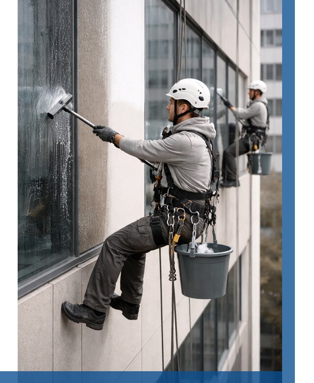 Мойка фасадов зданий в Ухте под ключ от 354 р. | ВЫСОТНИК-Хта