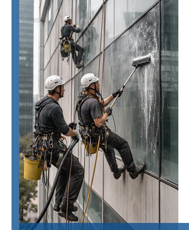 Профессиональная высотная мойка фасадов зданий в Ухте