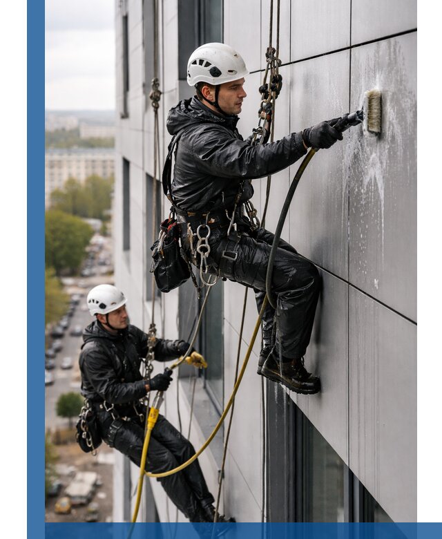 Профессиональная мойка фасада из композита в Ухте