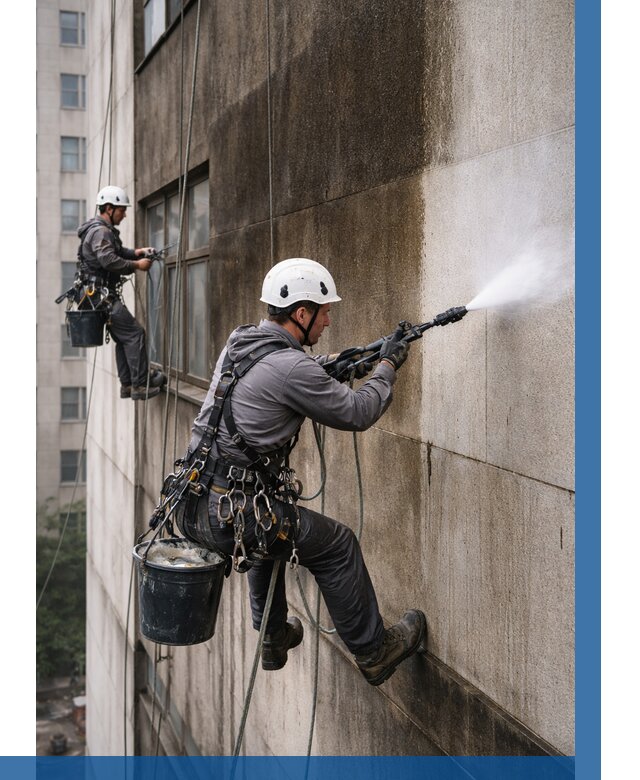 Очистка фасада от копоти в Ухте от 253 р. | ВЫСОТНИК-Хта