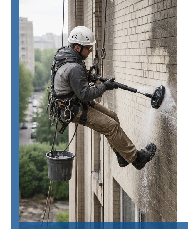 Очистка фасада от копоти в Ухте профессионально и безопасно