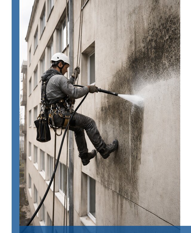 Профессиональная очистка фасадов от плесени в Ухте