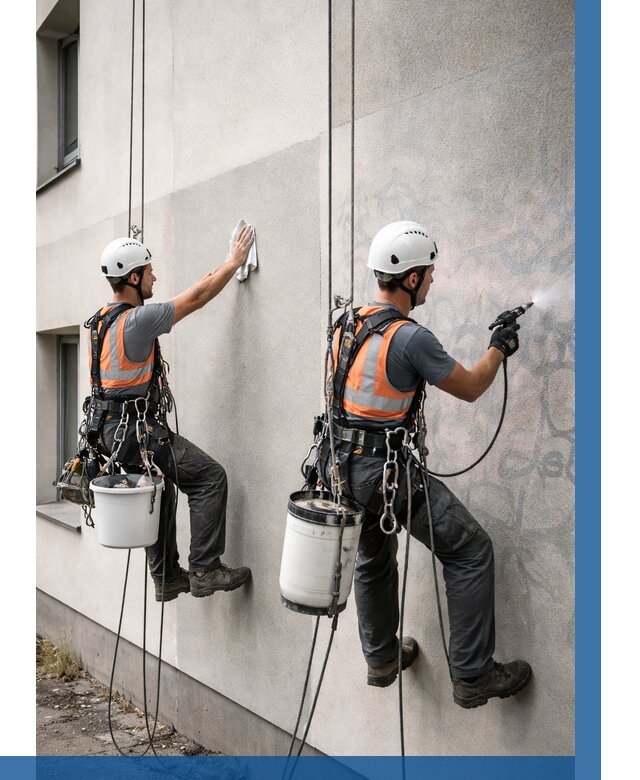 Антиграффити покрытие фасада в Ухте от 608 р. | ВЫСОТНИК-Хта