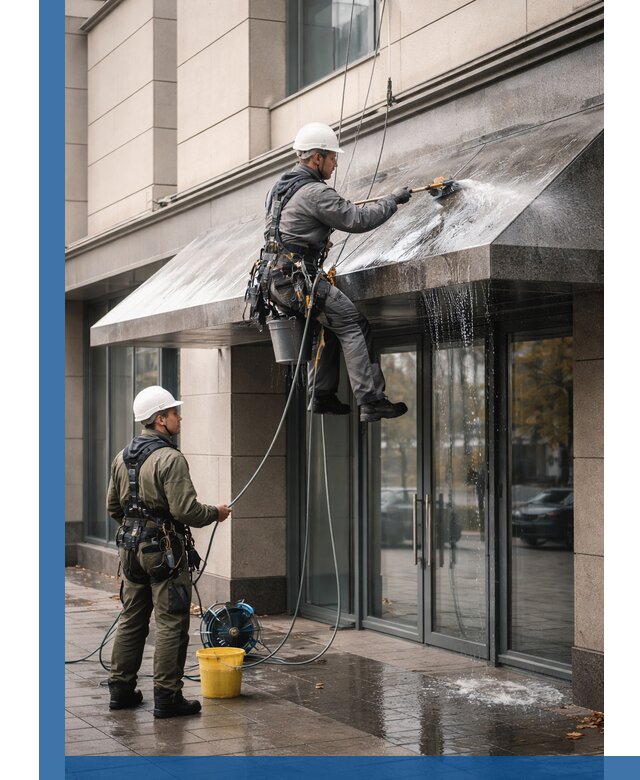 Профессиональная мойка козырьков и навесов в Ухте