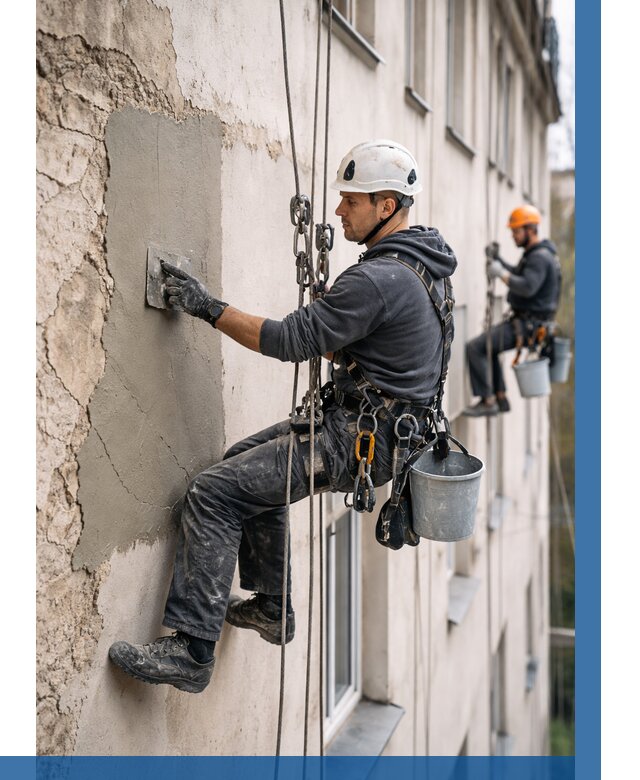 Восстановление штукатурки фасада в Ухте от 1215 р. | ВЫСОТНИК-Хта