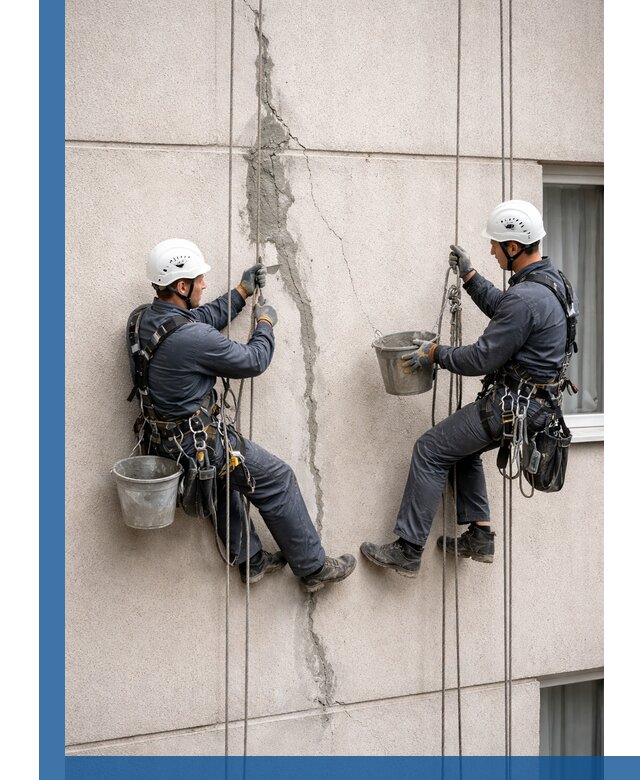 Заделка трещин на фасаде в Ухте с гарантийным ремонтом