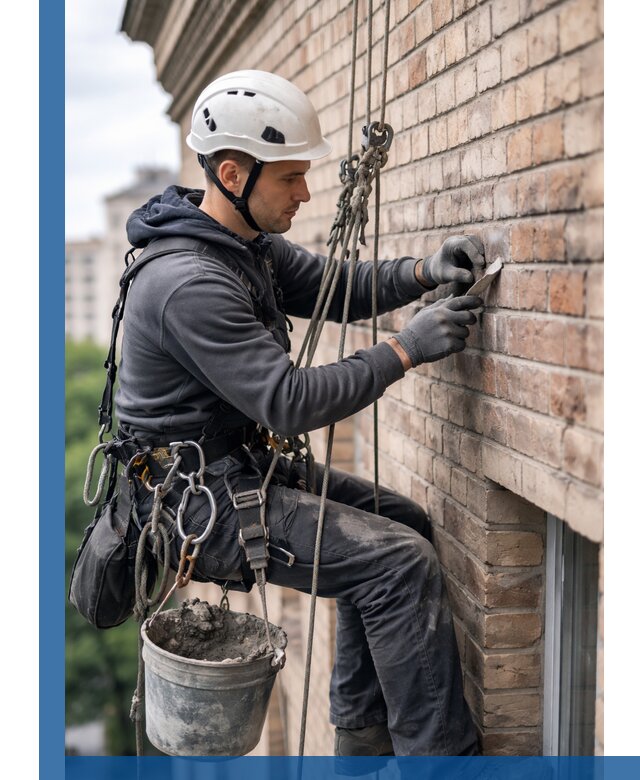 Качественный ремонт кирпичной кладки фасада в Ухте с гарантией