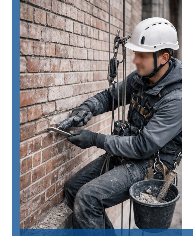 Расшивка кирпичных швов фасадов и стен, ремонт в Ухте