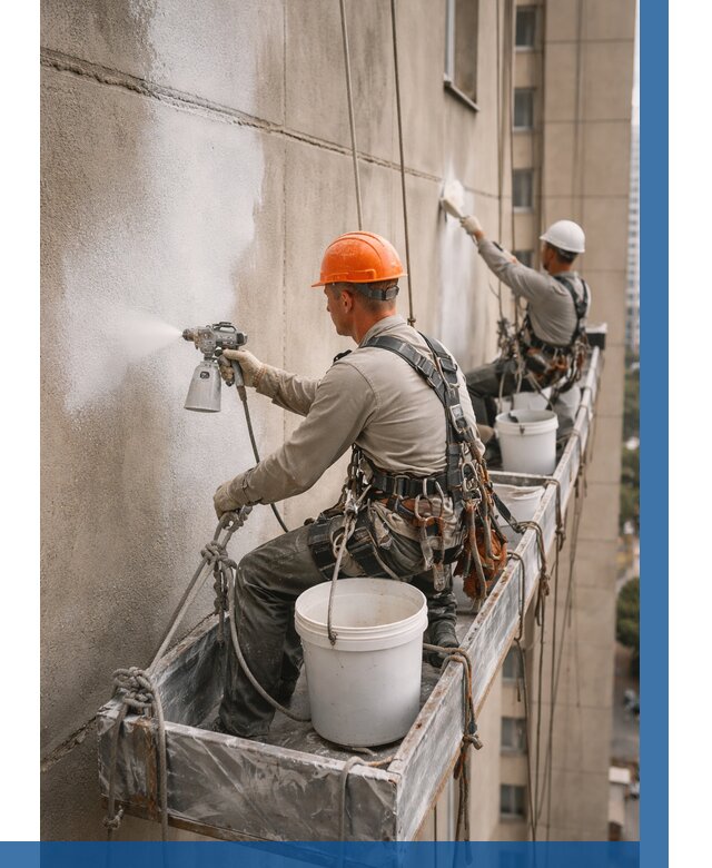 Грунтовка фасада на высоте в Ухте от 122 р. | ВЫСОТНИК-Хта