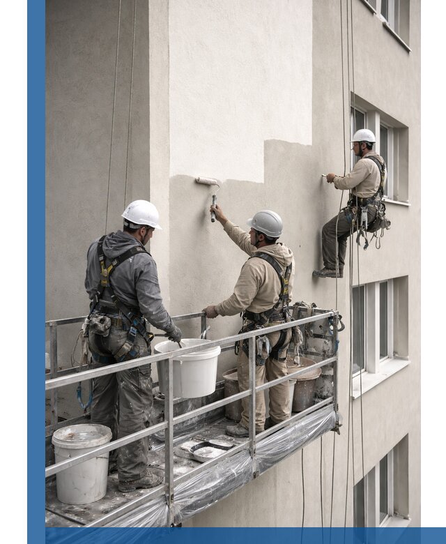 Покраска оштукатуренного фасада в Ухте под ключ с гарантией