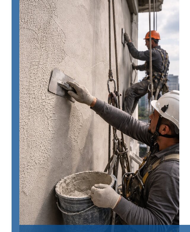 Декоративная штукатурка фасада с утеплением и защитой в Ухте