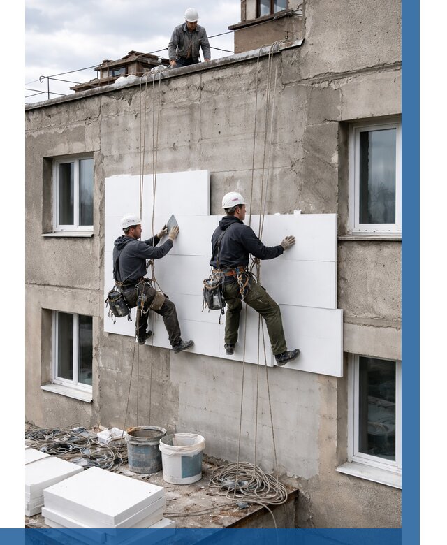 Утепление фасада пенополистиролом в Ухте от 1823 р. | ВЫСОТНИК-Хта