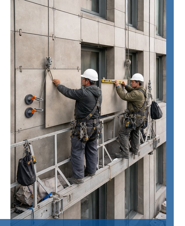 Монтаж керамогранита на фасад в Ухте от 2531 р. | ВЫСОТНИК-Хта