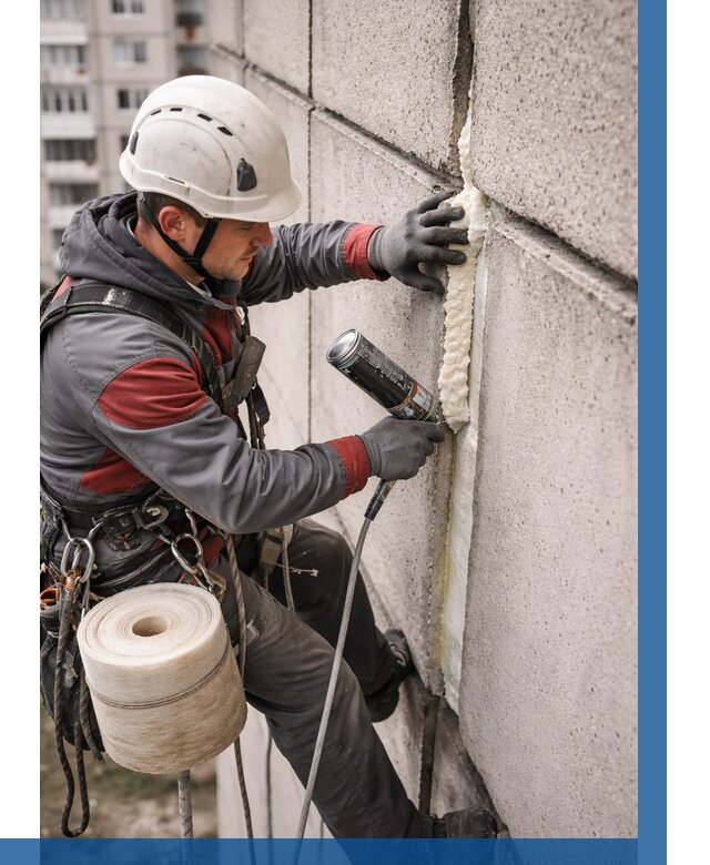 Утепление межпанельных швов в Ухте от 709 р. | ВЫСОТНИК-Хта