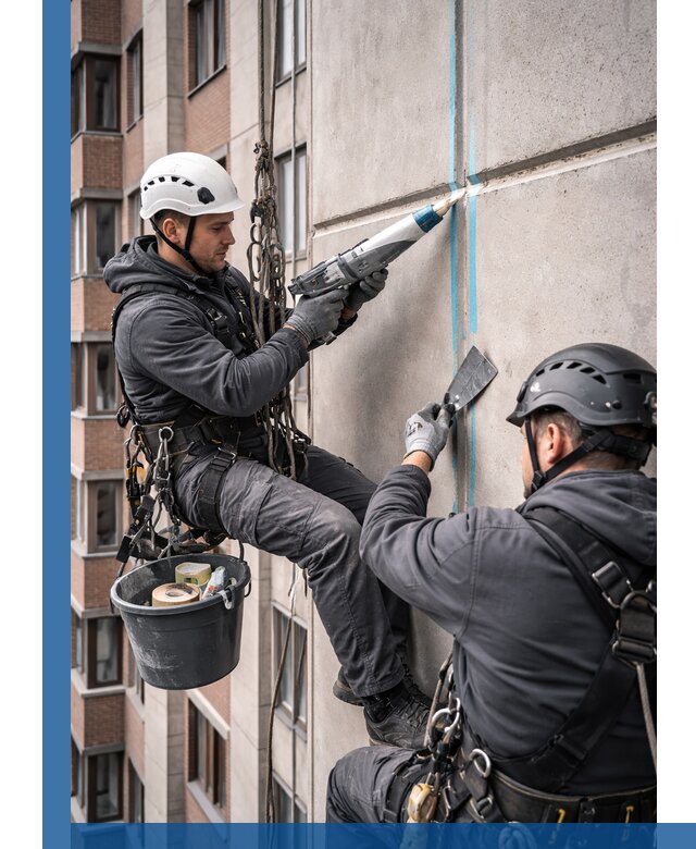 Вторичная герметизация швов фасада и кровли в Ухте