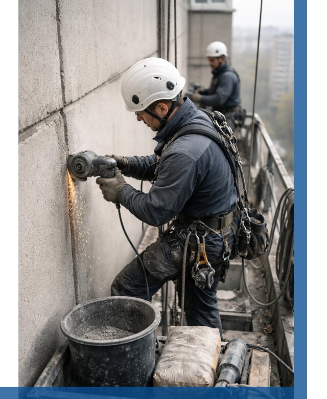 Штробление межпанельных швов в Ухте от 1215 р. | ВЫСОТНИК-Хта