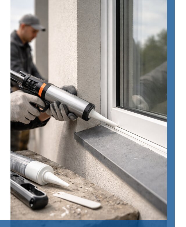 Герметизация монтажных швов окон в Ухте от 658 р. | ВЫСОТНИК-Хта