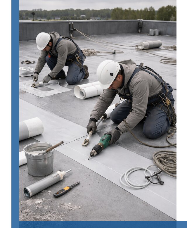 Ремонт мембранной кровли в Ухте качественно и с гарантией