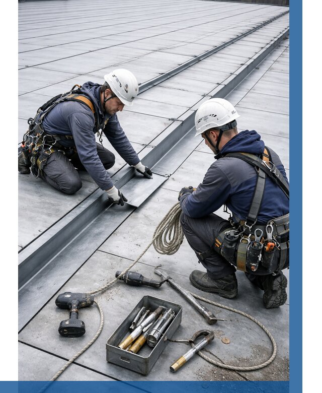 Ремонт фальцевой кровли в Ухте от 709 р. | ВЫСОТНИК-Хта