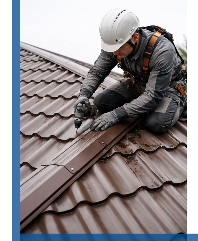 Ремонт металлочерепицы на крыше в Ухте профессионально