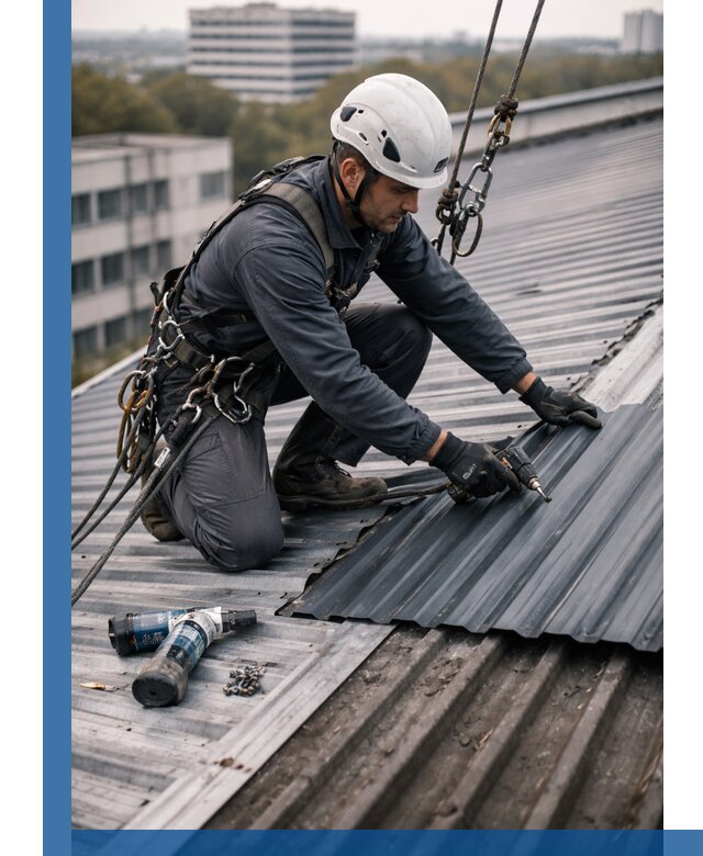 Ремонт профнастила на кровле в Ухте, работы под ключ