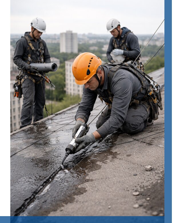 Устранение протечек кровли в Ухте от 12150 р. | ВЫСОТНИК-Хта