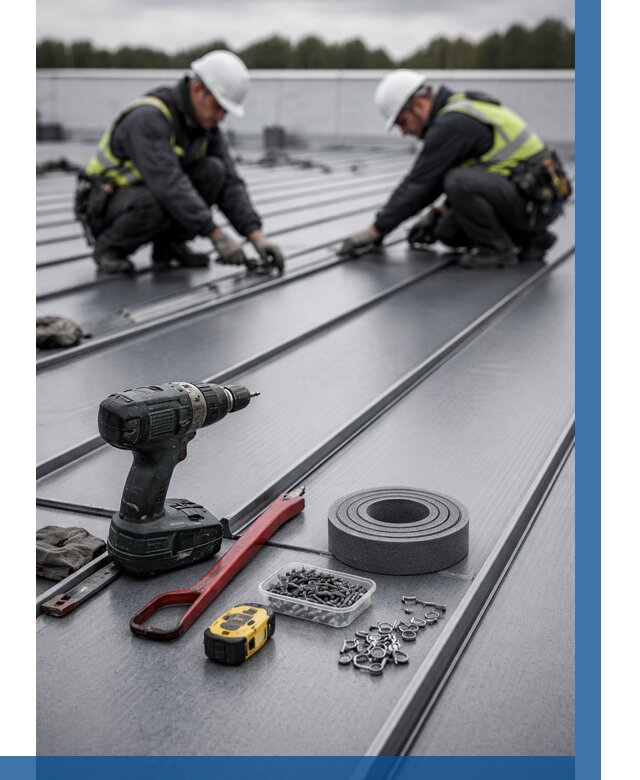 Монтаж фальцевой кровли в Ухте от 1823 р. | ВЫСОТНИК-Хта