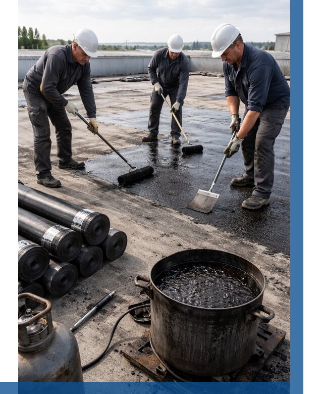 Гидроизоляция кровли мастикой в Ухте от 608 р. | ВЫСОТНИК-Хта