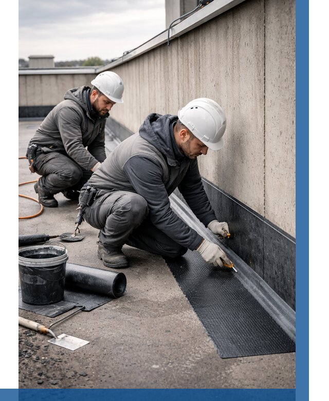 Гидроизоляция примыканий на кровле в Ухте от 911 р. | ВЫСОТНИК-Хта