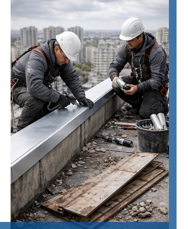 Замена парапетных крышек под ключ в Ухте от 1215 р. | ВЫСОТНИК-Хта