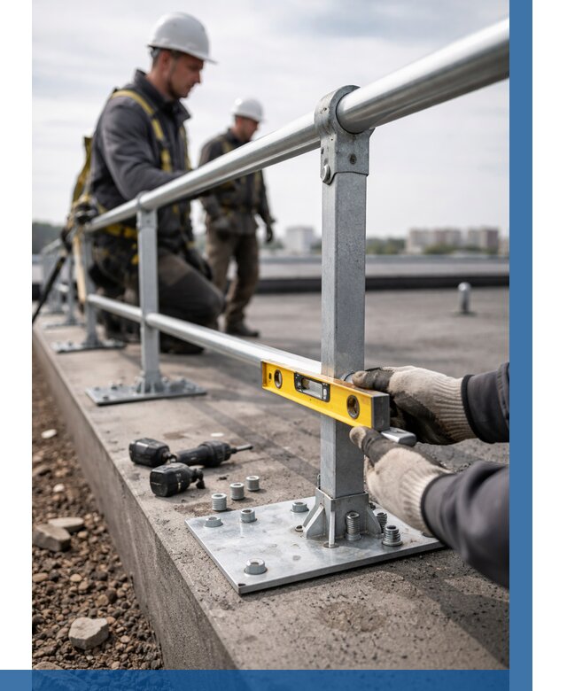 Монтаж кровельного ограждения в Ухте от 1215 р. | ВЫСОТНИК-Хта