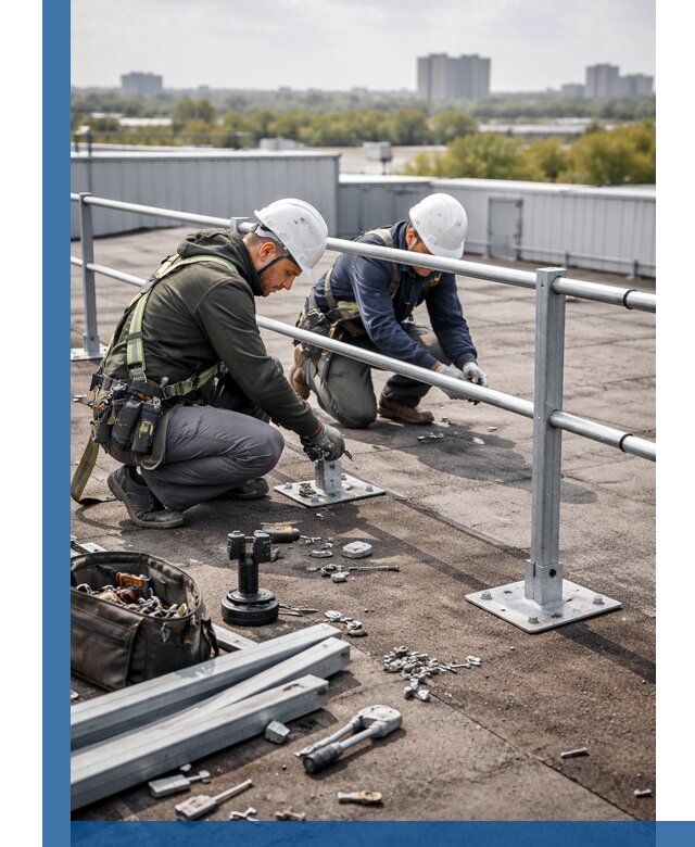 Монтаж кровельного ограждения в Ухте под ключ с гарантией