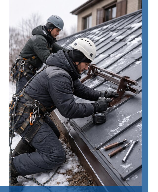 Монтаж снегозадержателей в Ухте от 456 р. | ВЫСОТНИК-Хта