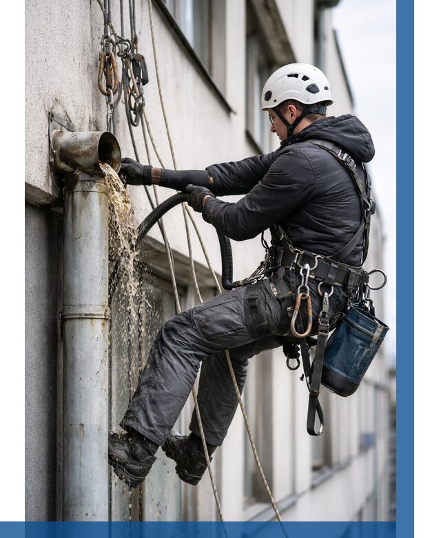 Прочистка водосточных труб в Ухте от 3544 р. | ВЫСОТНИК-Хта