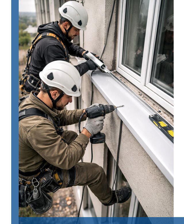 Профессиональный монтаж оконных отливов и отведения воды в Ухте