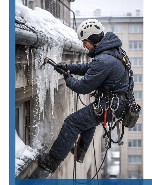 Удаление наледи и чистка водостоков в Ухте оперативно и безопасно
