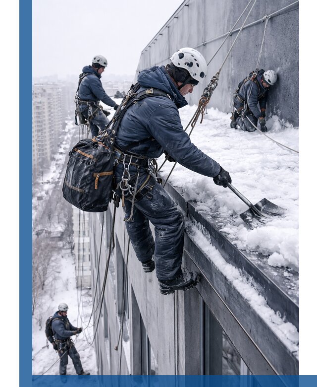 Абонентское обслуживание кровли зимой в Ухте регулярный уход