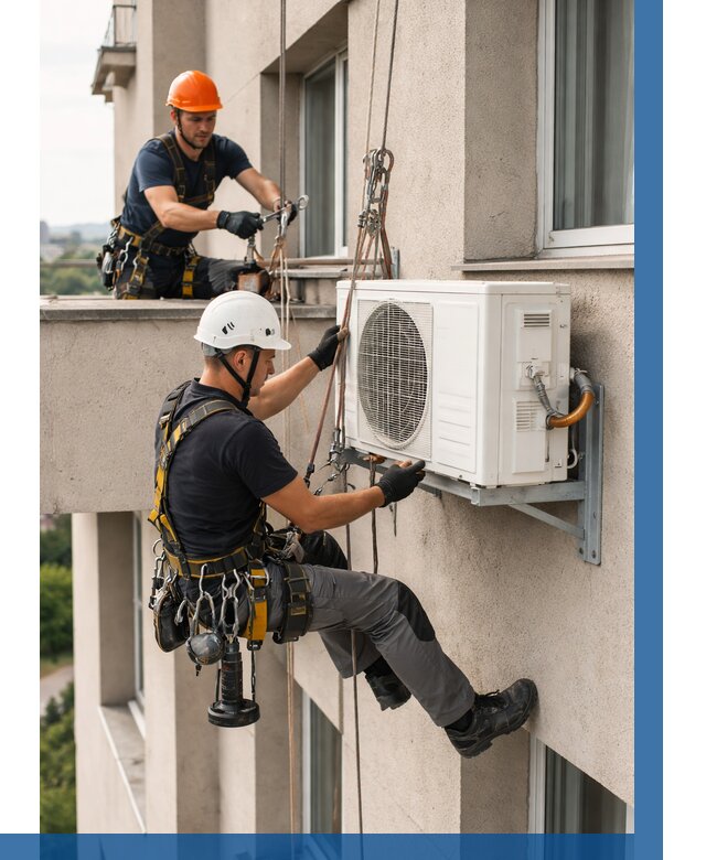 Монтаж внешнего блока кондиционера в Ухте от 6581 р. | ВЫСОТНИК-Хта