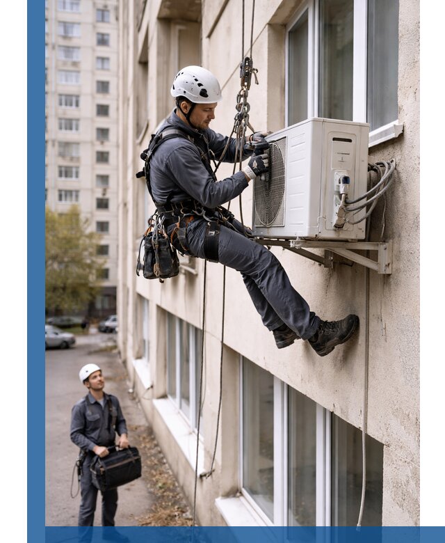 Демонтаж внешнего блока кондиционера в Ухте профессионально