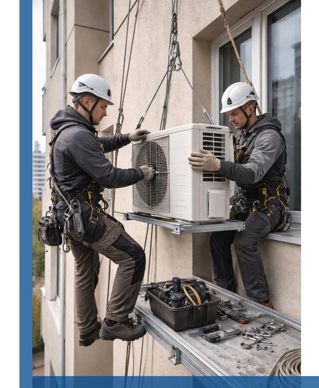 Перенос внешнего блока кондиционера в Ухте с монтажом и крепежом