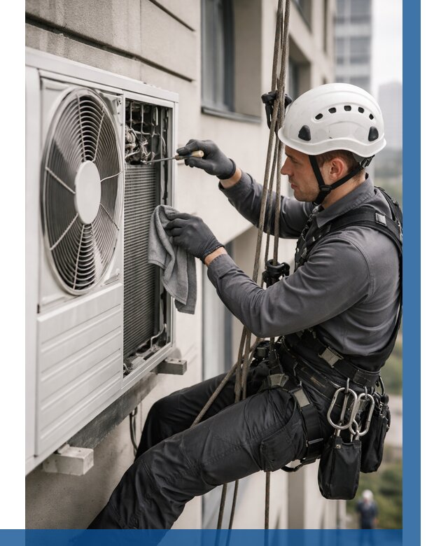 Обслуживание внешнего блока кондиционера в Ухте от 2734 р.ВЫСОТНИК-Хта