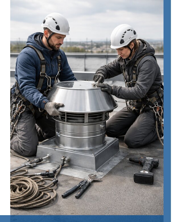 Установка дефлекторов на кровле в Ухте от 4556 р. | ВЫСОТНИК-Хта