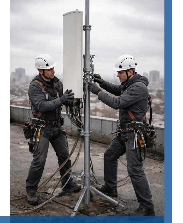 Монтаж антенн связи на крыше в Ухте от 8606 р. | ВЫСОТНИК-Хта