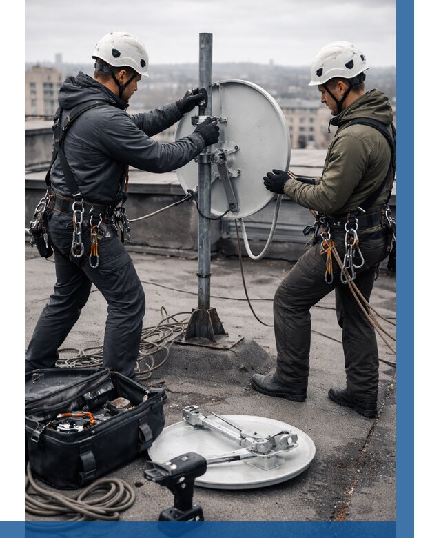 Демонтаж антенн на крыше в Ухте от 4556 р. | ВЫСОТНИК-Хта