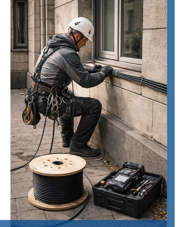 Прокладка оптоволоконного кабеля в Ухте от 810 р. | ВЫСОТНИК-Хта