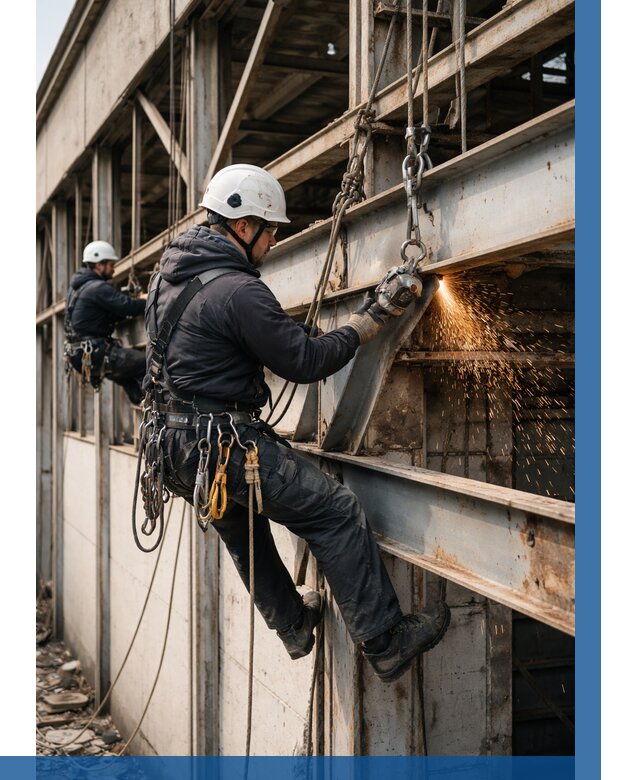 Демонтаж металлоконструкций на высоте в Ухте от 6581р. |ВЫСОТНИК-Хта