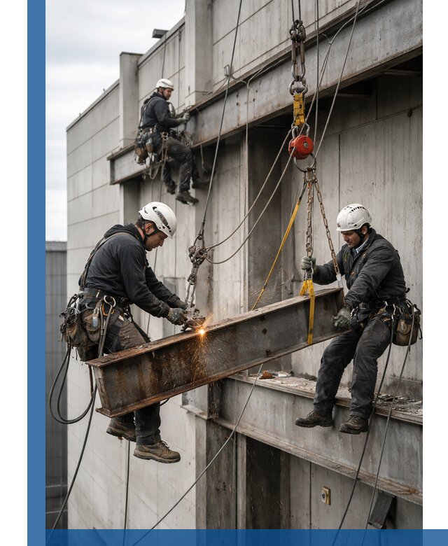 Демонтаж металлоконструкций на высоте в Ухте под ключ