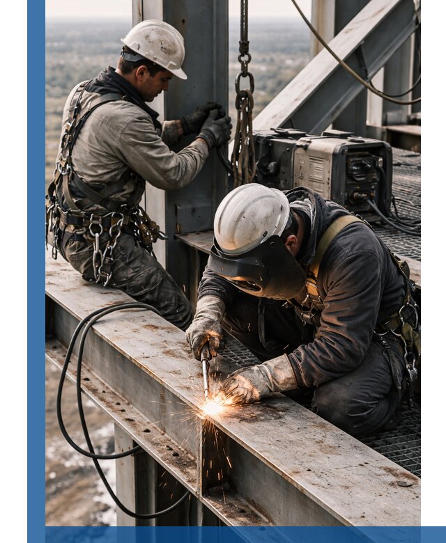 Высотные сварочные работы в Ухте для промышленных объектов